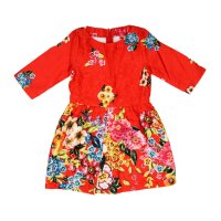 Платье Красный Жаккард R7041S Узбекистан